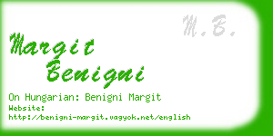 margit benigni business card